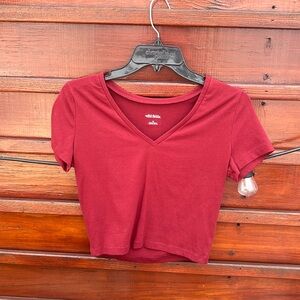 Red crop top